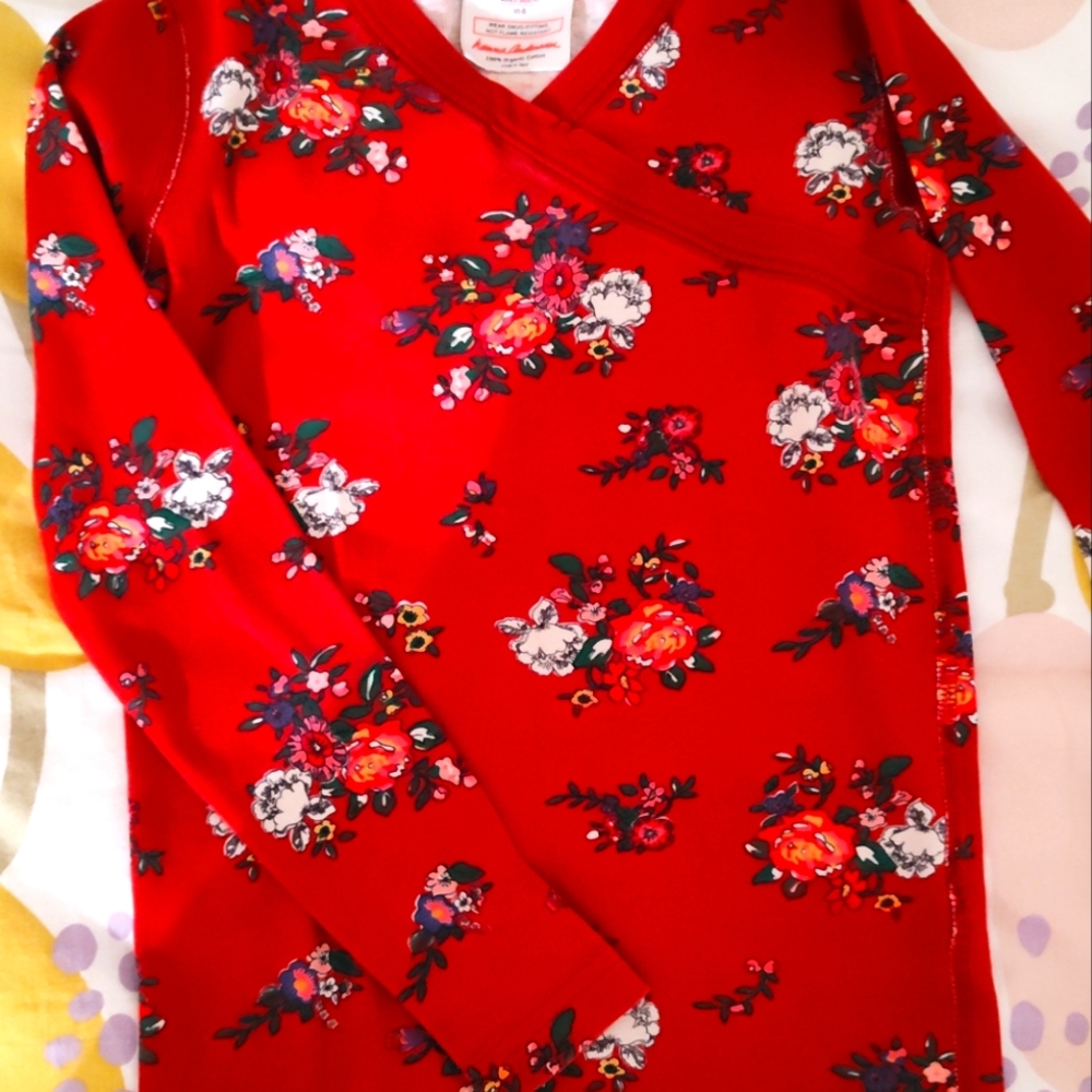 Hanna Andersson Organic Cotton Pajama Top 130/ 8 Matching Floral - Picture 1 of 2